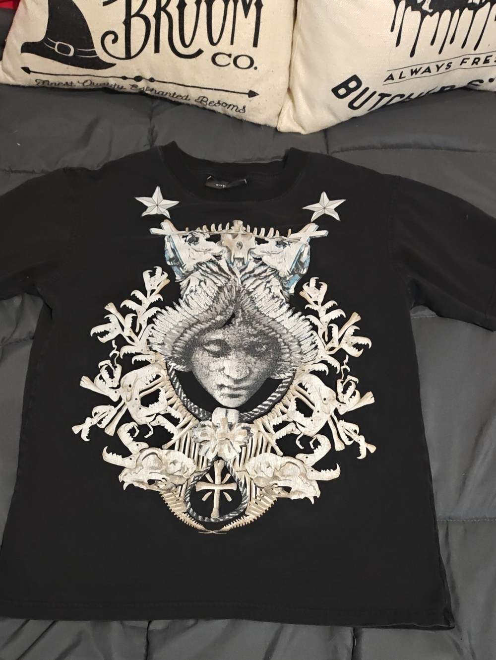 Givenchy Designer Black Short Sleeve T Shirt Size M